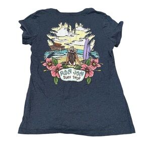 Ron Jon Surf Shop Navy Hello Sunshine Tropical Beachy T-Shirt  Size Medium